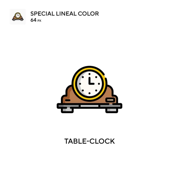 Tabela Relógio Ícone Cor Linear Especial Modelo Design Símbolo Ilustração — Vetor de Stock