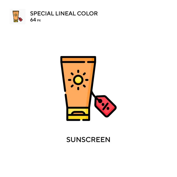 Sonnencreme Spezielles Lineares Farbsymbol Illustration Symbol Design Vorlage Für Web — Stockvektor
