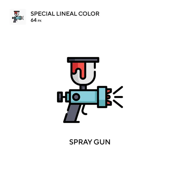 Pistola Spray Icono Especial Color Lineal Plantilla Diseño Símbolo Ilustración — Vector de stock