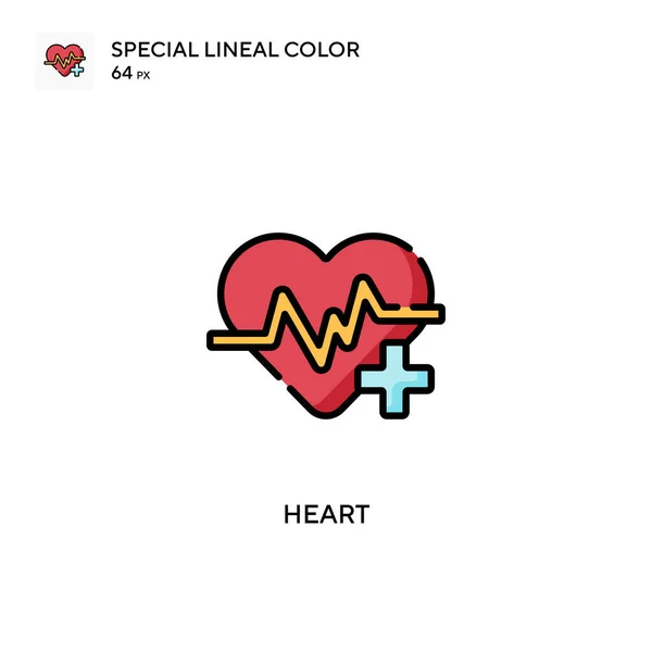 Cuore Speciale Icona Colori Lineari Modello Disegno Simbolo Illustrazione Elemento — Vettoriale Stock