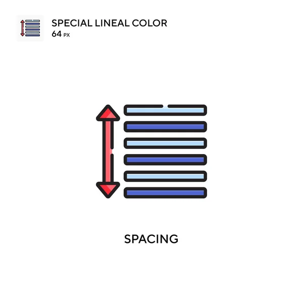 Espacement Icône Couleur Linéaire Spéciale Modèle Conception Symbole Illustration Pour — Image vectorielle