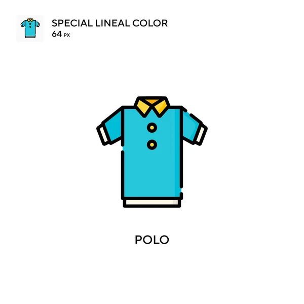 Polo Ícone Cor Linear Especial Modelo Design Símbolo Ilustração Para — Vetor de Stock