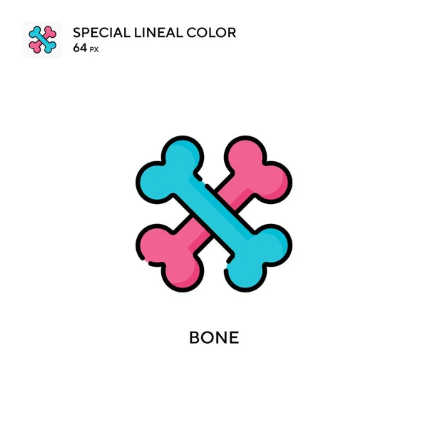 Kość Specjalna Ikona Koloru Linii Ilustracja Szablonu Projektu Symbolu Dla — Wektor stockowy