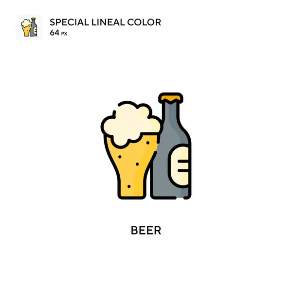 Beer Special Lineal Color Icon Illustration Symbol Design Template Web — Stock Vector