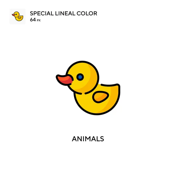 Zwierzęta Specjalna Ikona Koloru Linii Ilustracja Szablonu Projektu Symbolu Dla — Wektor stockowy