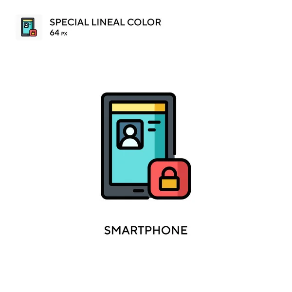 Smartphone Icono Color Lineal Especial Plantilla Diseño Símbolo Ilustración Para — Vector de stock