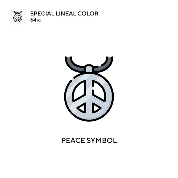Vredessymbool Speciale Lijnkleur Icoon Illustratie Symbool Ontwerp Sjabloon Voor Web — Stockvector