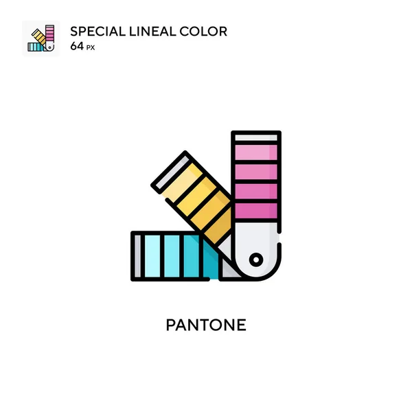 Pantone Special Lineal Color Icon Illustration Symbol Design Template Web — Stock Vector