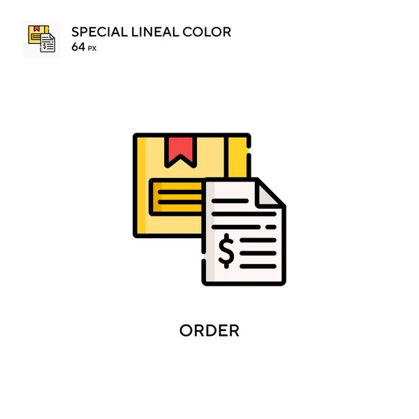 Orden Especial Icono Color Lineal Plantilla Diseño Símbolo Ilustración Para — Vector de stock