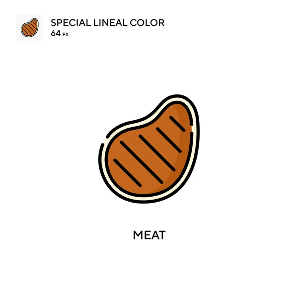 Kött Special Linjal Färg Ikon Illustration Symbol Design Mall För — Stock vektor