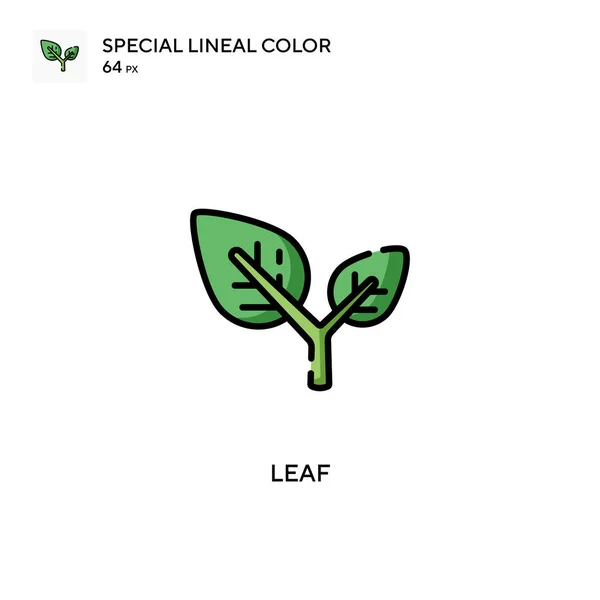 Blatt Spezielles Lineares Farbsymbol Illustration Symbol Design Vorlage Für Web — Stockvektor
