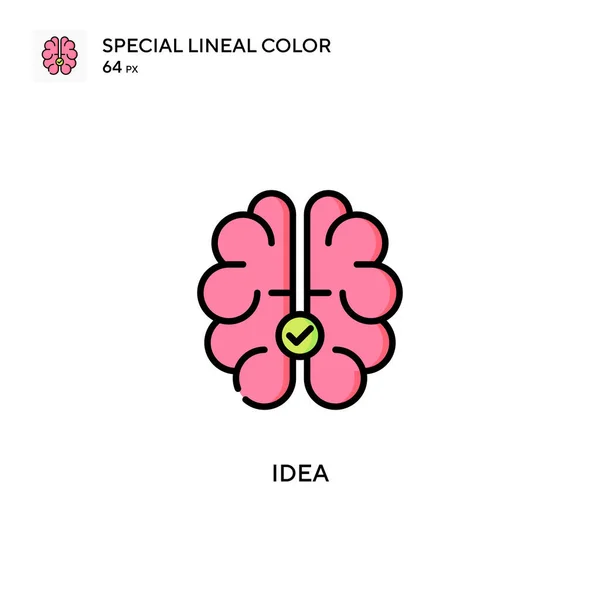 Idee Speciale Lineal Kleur Icoon Illustratie Symbool Ontwerp Sjabloon Voor — Stockvector