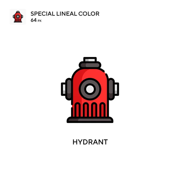 Hydrant Specjalna Ikona Koloru Linii Ilustracja Szablonu Projektu Symbolu Dla — Wektor stockowy