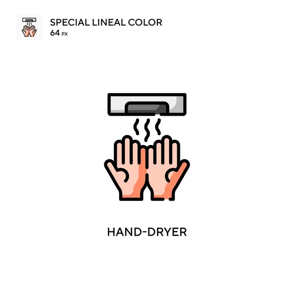 Suszarka Rąk Specjalna Ikona Koloru Liniowego Ilustracja Szablonu Projektu Symbolu — Wektor stockowy