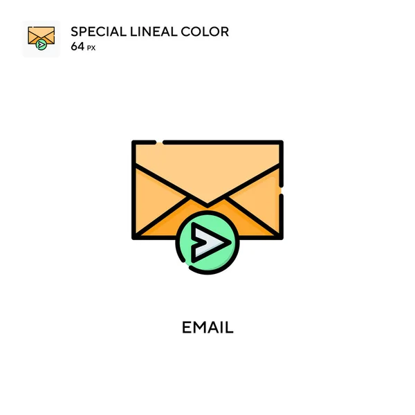 Email Különleges Lineáris Szín Ikon Illusztráció Szimbólum Design Sablon Web — Stock Vector