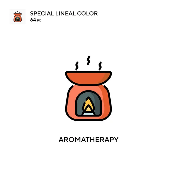 Aromatherapie Spezielle Lineare Farbsymbole Illustration Symbol Design Vorlage Für Web — Stockvektor