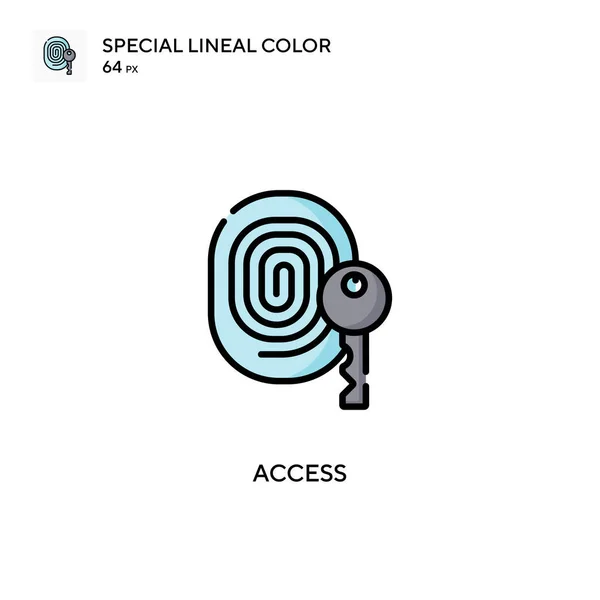 Acceso Icono Especial Color Lineal Plantilla Diseño Símbolo Ilustración Para — Vector de stock