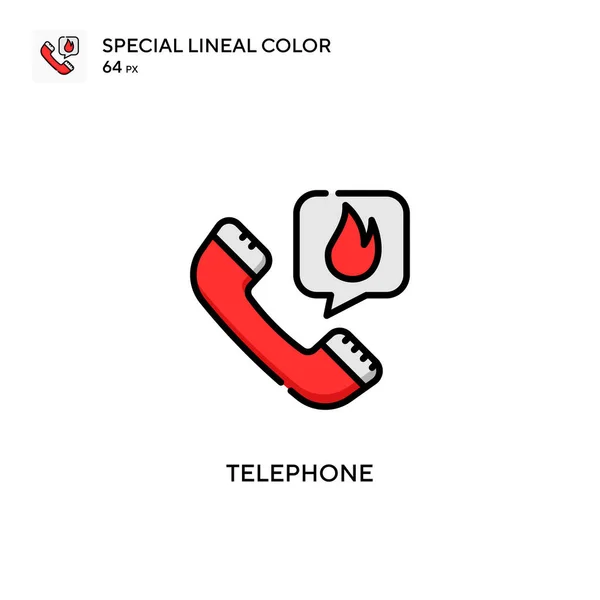 Τηλέφωνο Ειδική Lineal Εικονίδιο Χρώματος Πρότυπο Σχεδίασης Συμβόλων Εικονογράφησης Για — Διανυσματικό Αρχείο