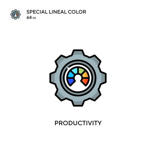 生産性特殊線色アイコン WebモバイルUi要素のイラストシンボルデザインテンプレート — ストックベクタ