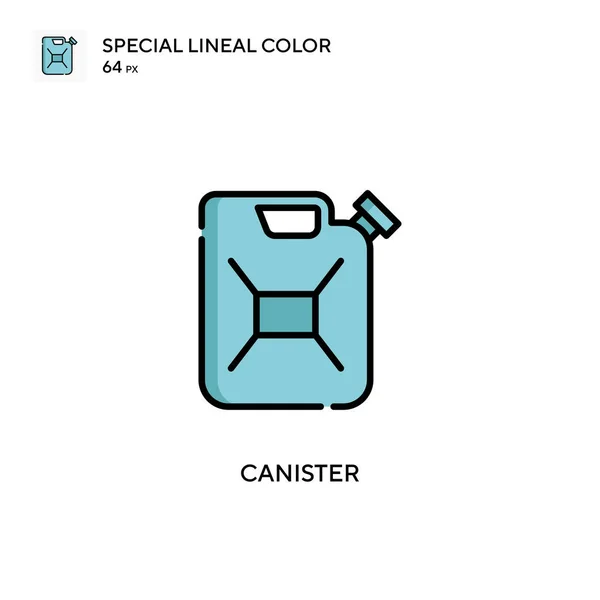 Canister Special Lineal Color Icon Illustration Symbol Design Template Web — Stock Vector