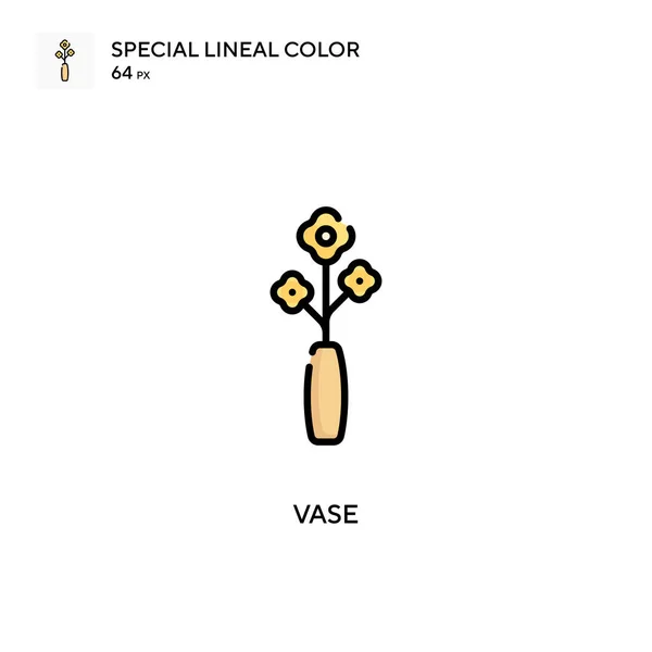 Ваза Специальный Цвет Иконки Шаблон Оформления Символов Иллюстрации Веб Мобильного — стоковый вектор