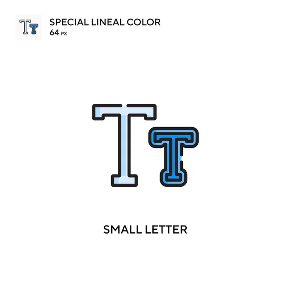 Liten Bokstav Special Linjal Färg Ikon Illustration Symbol Design Mall — Stock vektor