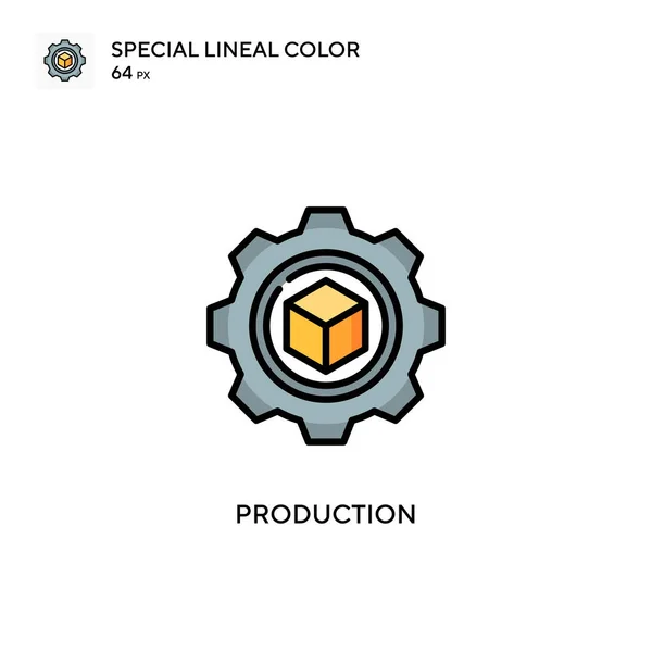 Παραγωγή Ειδική Lineal Εικονίδιο Χρώμα Πρότυπο Σχεδίασης Συμβόλων Εικονογράφησης Για — Διανυσματικό Αρχείο
