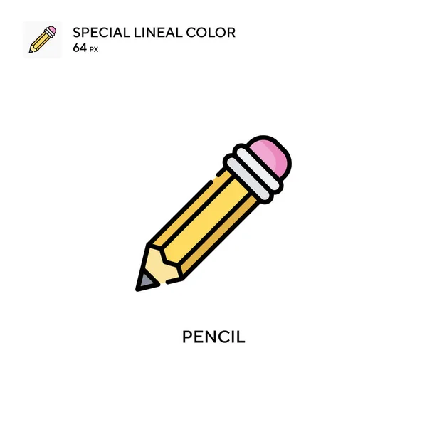 Penna Speciell Linjal Färg Ikon Illustration Symbol Design Mall För — Stock vektor