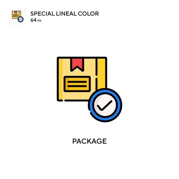 パッケージ特別な線色のアイコン WebモバイルUi要素のイラストシンボルデザインテンプレート — ストックベクタ