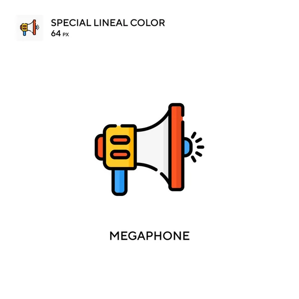 Megafon Specjalna Ikona Koloru Linii Ilustracja Szablonu Projektu Symbolu Dla — Wektor stockowy