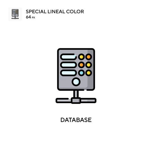 Base Datos Icono Color Lineal Especial Plantilla Diseño Símbolo Ilustración — Archivo Imágenes Vectoriales