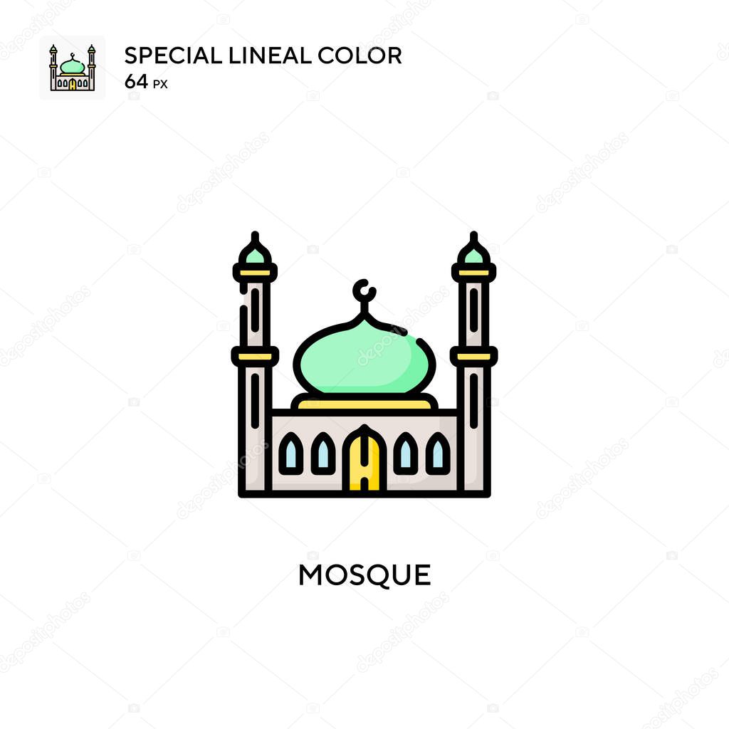 Mosque Special lineal color icon. Illustration symbol design template for web mobile UI element.