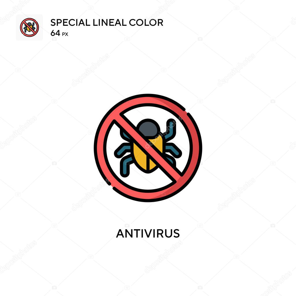 Antivirus Special lineal color icon. Illustration symbol design template for web mobile UI element.