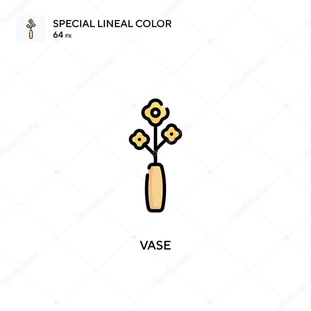 Vase Special lineal color icon. Illustration symbol design template for web mobile UI element.