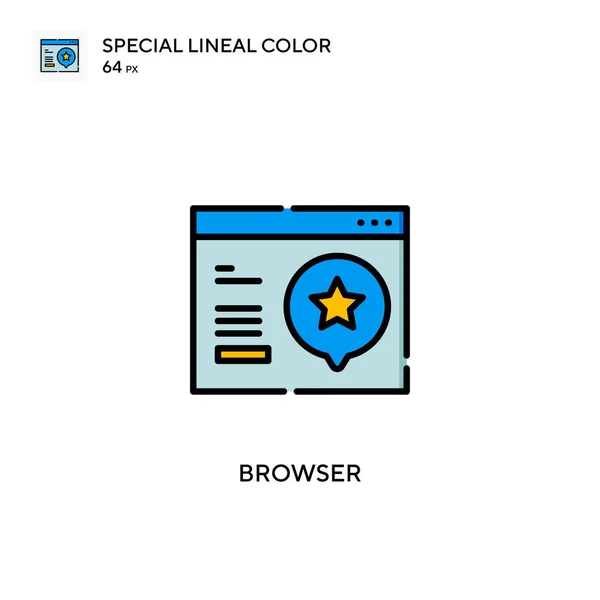 Browser Spezielle Lineare Farbsymbole Illustration Symbol Design Vorlage Für Web — Stockvektor