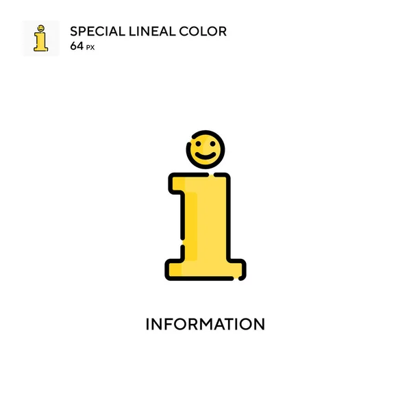 Informacje Specjalna Ikona Koloru Linii Wzór Symbolu Ilustracji Dla Mobilnego — Wektor stockowy