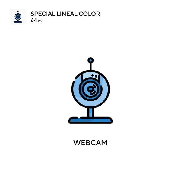 Webcam Icône Spéciale Couleur Linéaire Modèle Conception Symbole Illustration Pour — Image vectorielle
