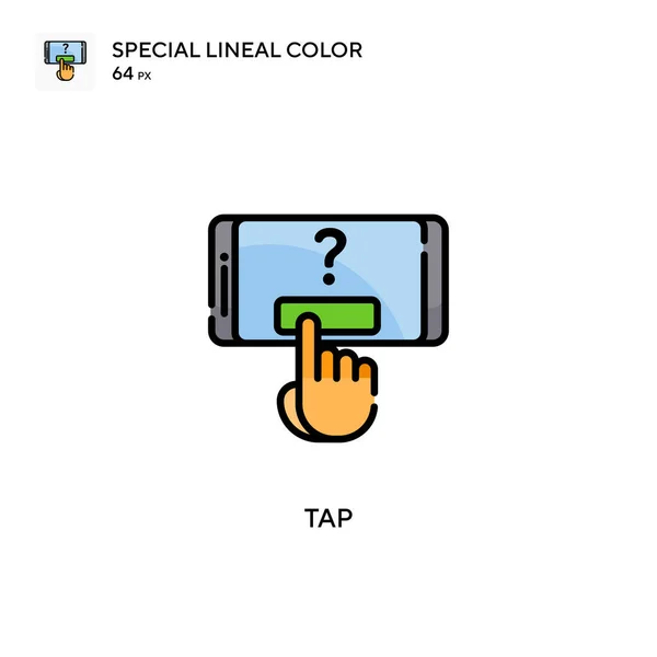 Нажмите Специальную Цветовую Иконку Шаблон Оформления Символов Иллюстрации Веб Мобильного — стоковый вектор
