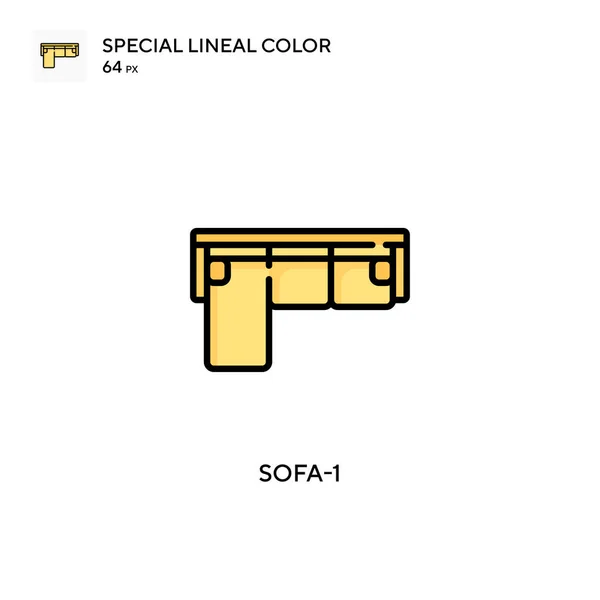 Sofa Spezielles Lineares Farbsymbol Illustration Symbol Design Vorlage Für Web — Stockvektor