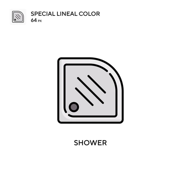 Shower Special Lineal Color Icon Illustration Symbol Design Template Web — Stock Vector