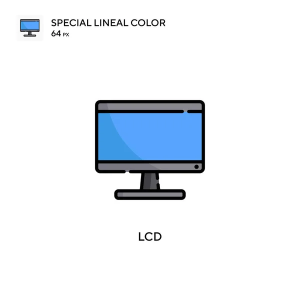Lcd Special Піктограма Лінійного Кольору Шаблон Дизайну Символів Ілюстрації Елемента — стоковий вектор