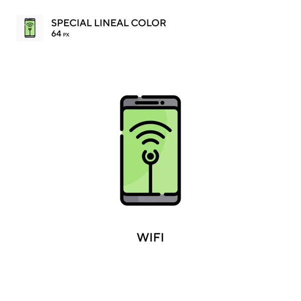 Wifi Ícone Cor Linear Especial Modelo Design Símbolo Ilustração Para — Vetor de Stock