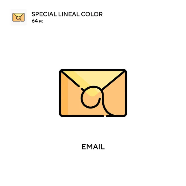 Email Icono Especial Color Lineal Plantilla Diseño Símbolo Ilustración Para — Archivo Imágenes Vectoriales