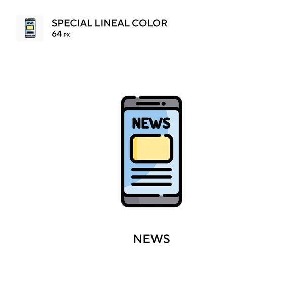 News Icône Spéciale Couleur Linéaire Modèle Conception Symbole Illustration Pour — Image vectorielle