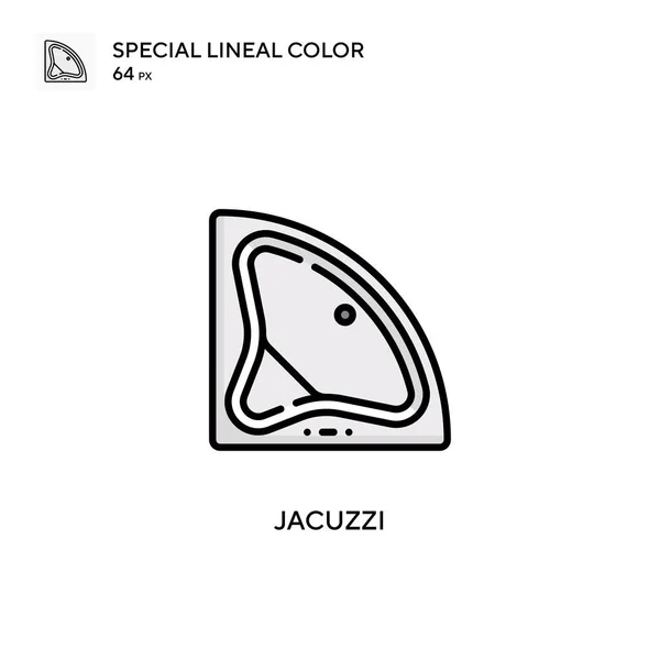 Jacuzzi Speciální Lineární Barevná Ikona Šablona Návrhu Symbolu Ilustrace Pro — Stockový vektor