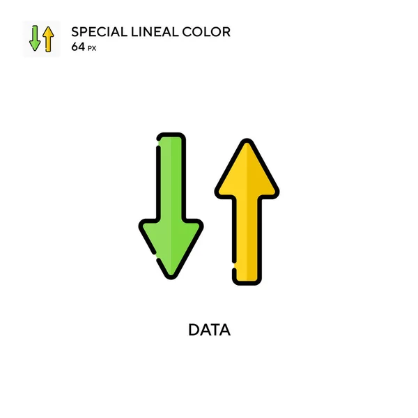 Dati Icona Speciale Colori Lineari Illustrazione Modello Design Simbolo Elemento — Vettoriale Stock