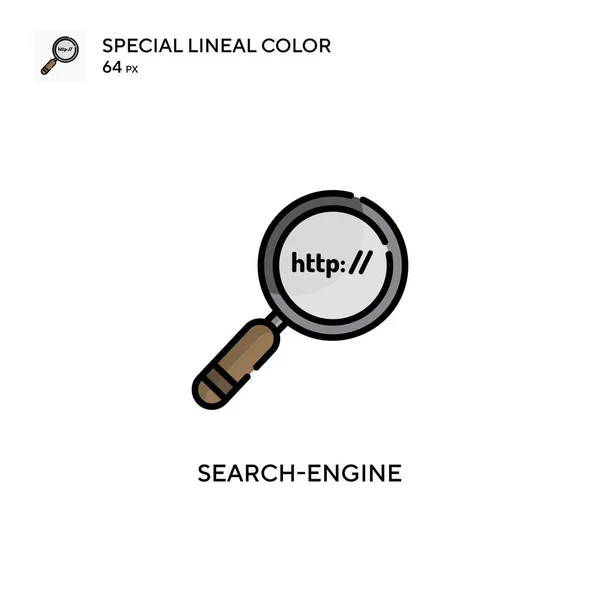 Search Engine Ícone Cor Linear Especial Modelo Design Símbolo Ilustração —  Vetores de Stock