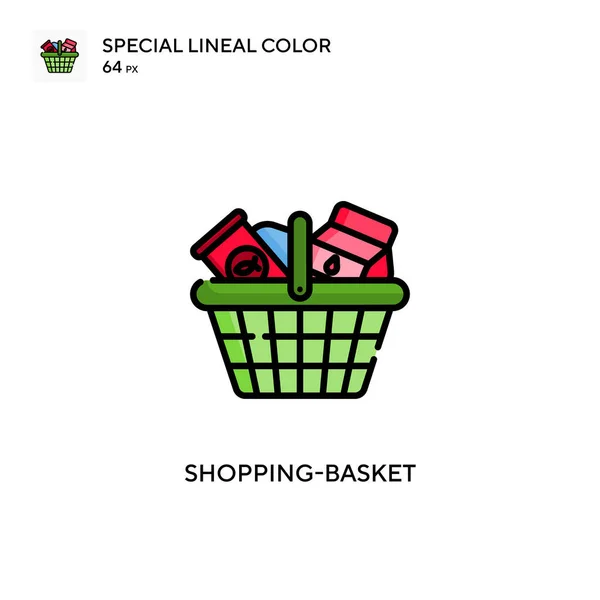 Καλάθι Αγορών Ειδικό Εικονίδιο Χρώματος Lineal Εικονογράφηση Πρότυπο Σχεδιασμού Συμβόλων — Διανυσματικό Αρχείο