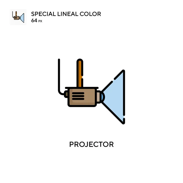 Projektor Specjalna Ikona Koloru Linii Wzór Symbolu Ilustracji Dla Mobilnego — Wektor stockowy