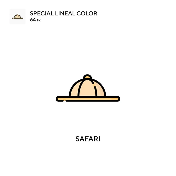 Safari Special Linjal Färg Ikon Illustration Symbol Design Mall För — Stock vektor